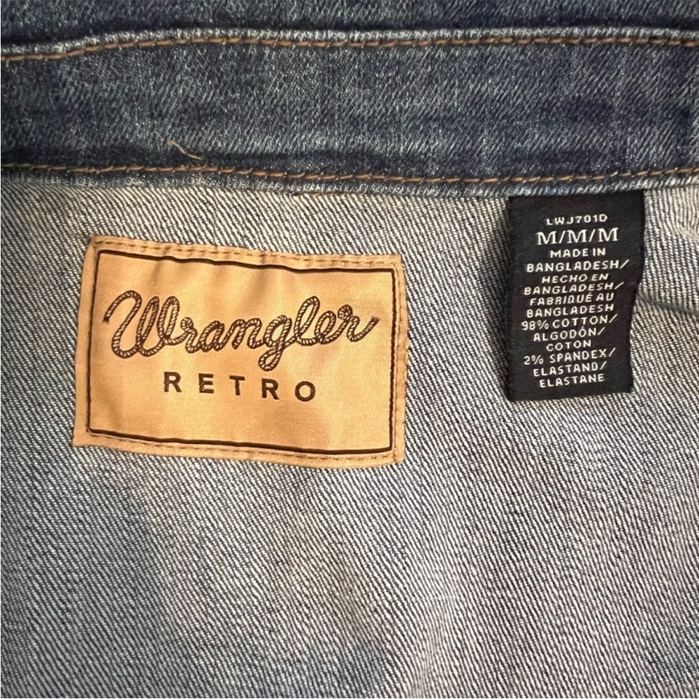 WRANGLER RETRO WOMENS JEAN JACKET LSU TIGERS UNIVERSITY SIZE MEDIUM NWT - Picture 5 of 5